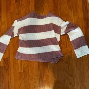Striped Pink and White Sweater